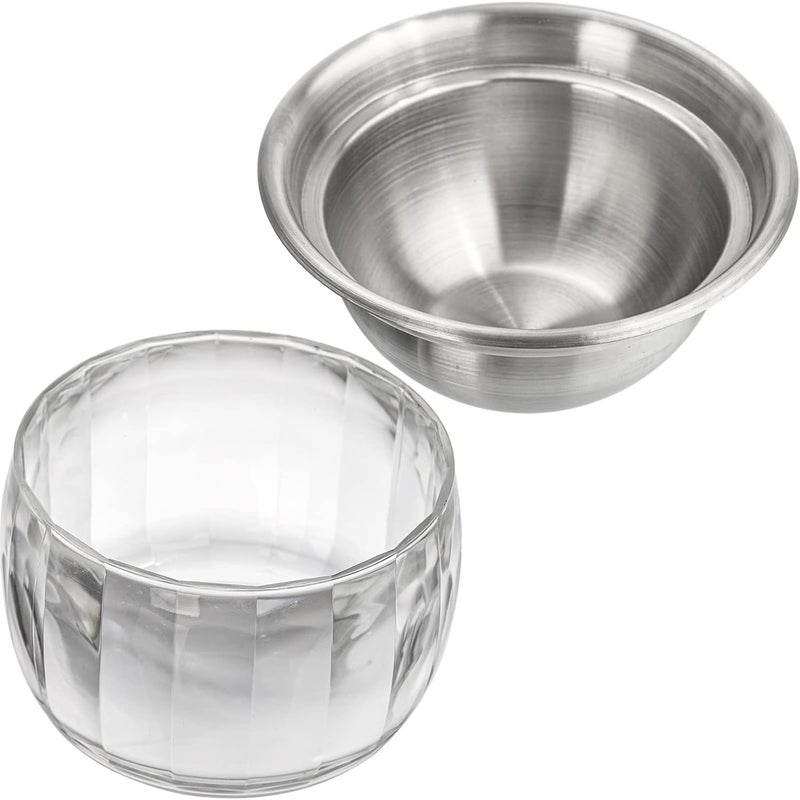 ZENFUN 2 Pack 20 Oz Chilled Dip Bowl with Acrylic Ice Bowl Base, Stainless Steel Ice Chilled Serving Dish Iced Salad Bowl Set for Chilled Pasta, Potato, Dressing, Fruit - Image 3